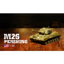 Czołg zdalnie sterowany dźwięk 1:30 U.S. M26 Pershing RTR 2.4Ghz - Heng Long 3841-02